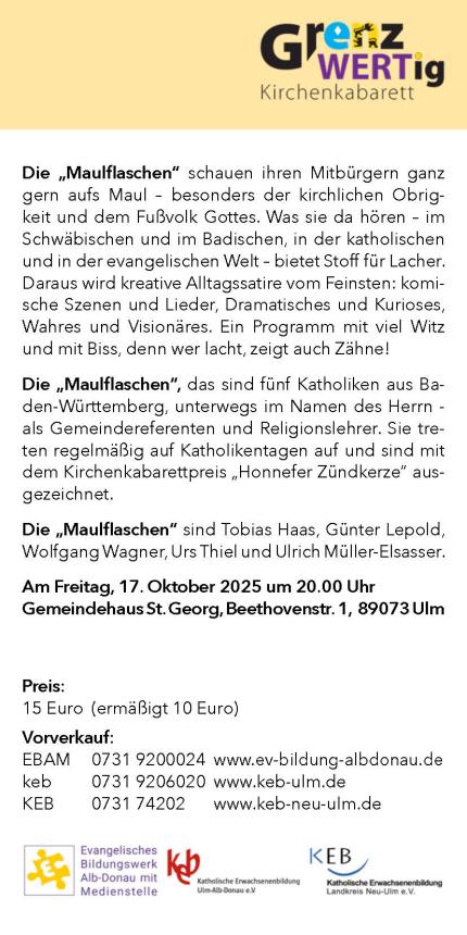 Informationen zum Kabarett 2