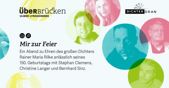 Ankündigung des Rilke-Abends im Lyriksommer Design