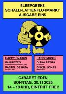 bleepgeeks Schallplattenflohmarkt Ausgabe Eins