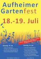 Flyer und Einladungsplakat für das Gartenfest