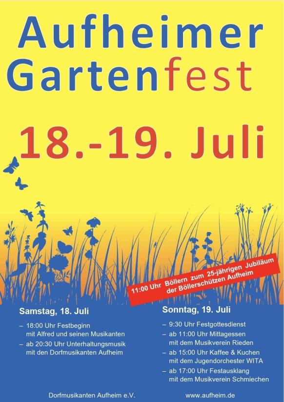 Flyer und Einladungsplakat f&uuml;r das Gartenfest