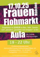 Plakat für Flohmarkt am 17.10.25 um 19h