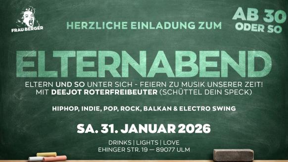 Eventgrafik f&uuml;r den 31.01.2026 in der Frau Berger