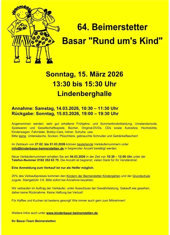 Alle Informationen zum Basar