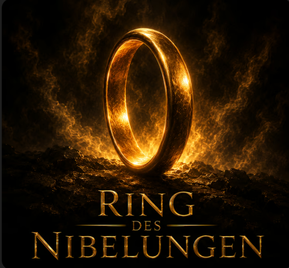 Ein Ring vor eine Flammenwand