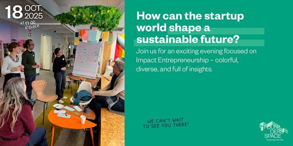 Flyer der Veranstaltung: How can the startup world shape a sustainable future?