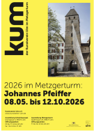 Plakat der Ausstellung von Johannes Pfeiffer im Ulmer Metzgerturm.