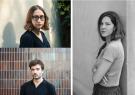 Die am slowakischen Leseabend mitwirkenden Autoren und Autorinnen: Anna Siedykh, Veronika Dianišková und Michal Tallo.