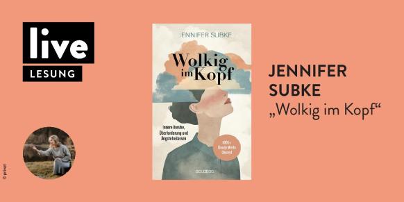 Zu sehen ist das Cover von "Wolkig im Kopf von Jennifer Subke.