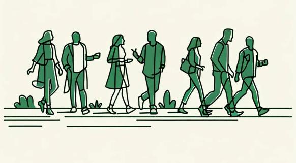 Spazieren und Leute treffen - von peerwalk