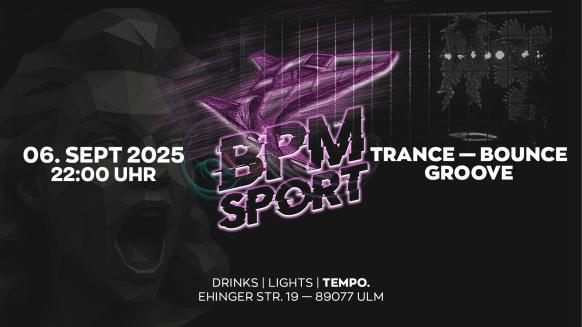 Veranstaltungsgrafik für die BPM Sport am 06.09.2025 in der Frau Berger