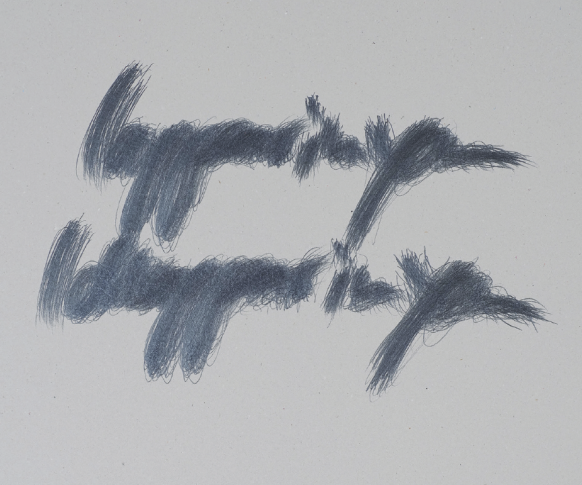 Arbeit auf Graphit der Künstlerin Johanna Knöpfle.