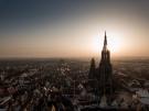 Innenstadtansicht Ulm mit Ulmer Münster von oben