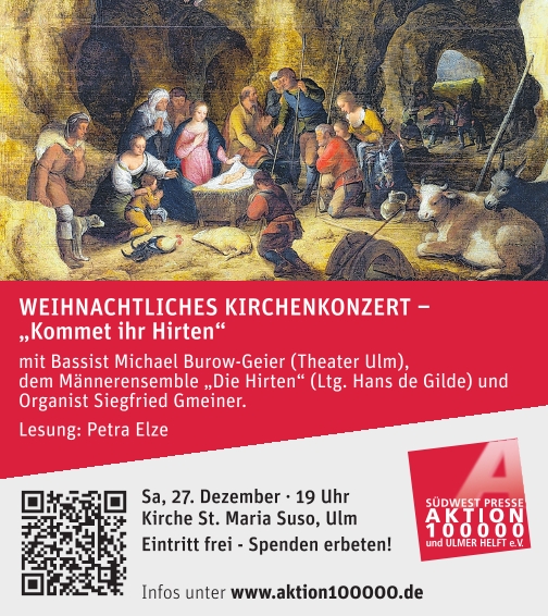 Konzertflyer "Kommet ihr Hirten"