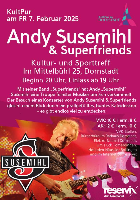 Ankündigunsposter Andy Susemiehl & Superfriends