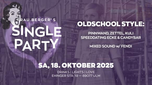 Eventgrafik für den 18.10.2025 in der Frau Berger