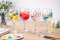 Kreative Workshop, Kreative Workshops, Ulm, Wein Glas bemalen;