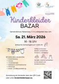 Name und Datum, sowie weitere Infos zum Kinderkleiderbazar