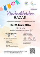 Name und Datum, sowie weitere Infos zum Kinderkleiderbazar
