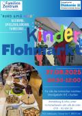 Flyer vom Flohmarkt. Bilder vom HdB und dem Buffet