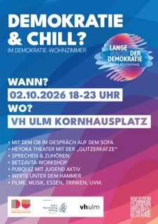 Plakat f&uuml;r die Lange Nacht der Demokratie
