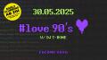 Eine Veranstaltungsgrafik für die love90s im Cocomo Ulm