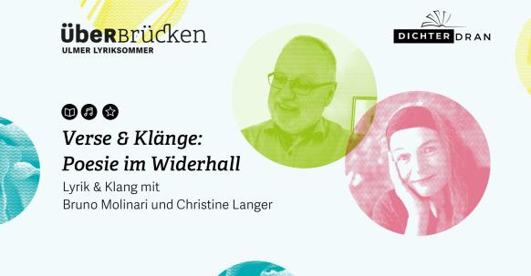 Ankündigung der Veranstaltung Verse & Klänge mit Christine Langer & Bruno Molinari