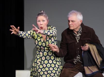 Das Theatermacher-Duo Claudia Riese und Heinz Koch ("Riese & Ko")