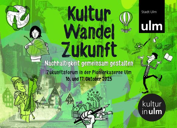 grüne gezeichnete Grafik mit dem Veranstaltungstitel