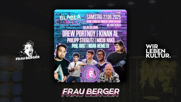 Veranstaltungsgrafik für den 27.09.2025 in der Frau Berger Ulm