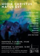 Das Vokalensemble Cantavium singt unter dem Motto "Hodie Christus Natus Est" im Januar 2026