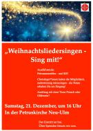 Picture of the event Weihnachtslieder - sing mit!