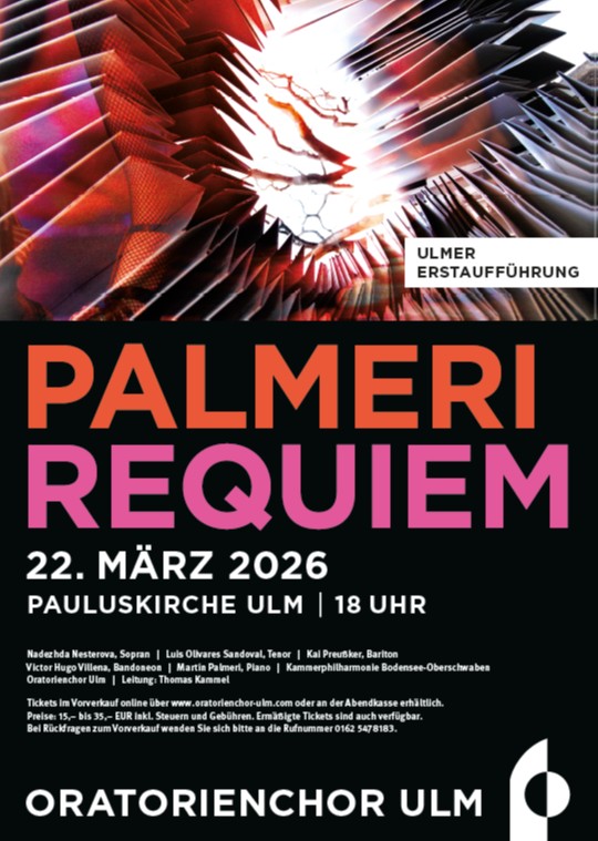 Plakat f&uuml;r Konzert Palmeri-Requiem