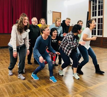 Teatro-Gruppe bei einem Treffen