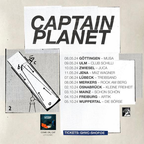 Flyer Captain Planet Konzert 09.05.2024