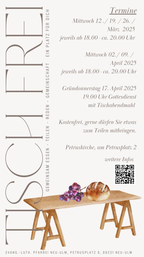 Flyer Tisch frei