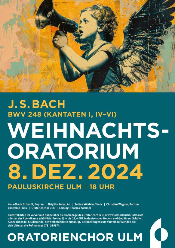 Veranstaltungsplakat zum Konzert Weihnachts-oratorium, J. S. Bach