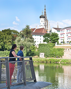 Blick vom Neu-Ulmer Donauufer nach Ulm