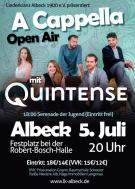 Die fünf Mitglieder der A Cappella Band "Quintense"