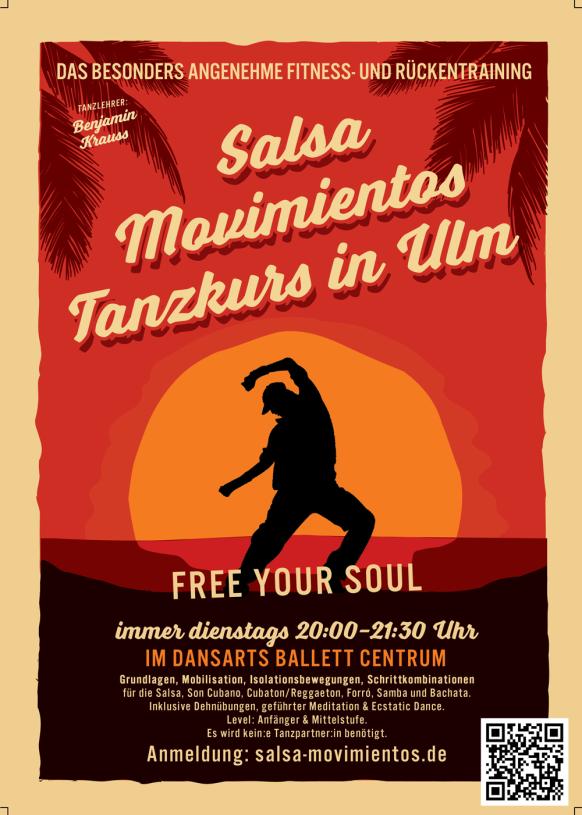 Salsa Movimientos Bewegungstraining Tanzkurs im dansarts ballett centrum ulm. Dienstags 20:00-21:30