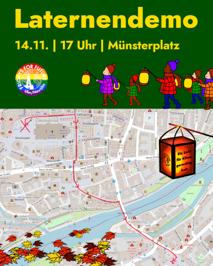 Route: Münsterplatz über Kramgasse, Neue Mitte, Marktplatz, Herdbruckerstraße, Herdbrücke, Insel, Petrusplatz.
