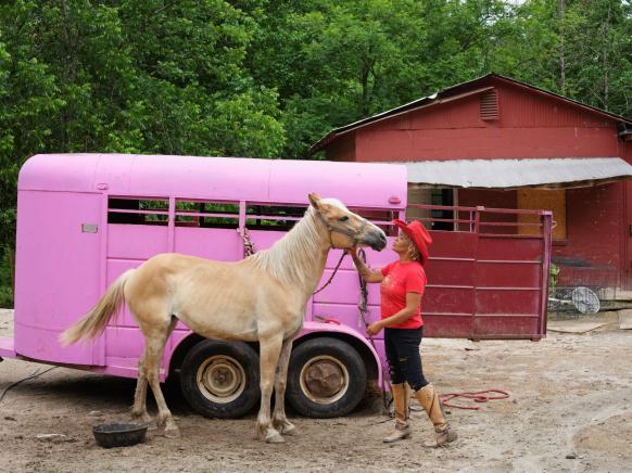 Keisha mit Pferd, Atlanta Saddle Club Association, Georgia