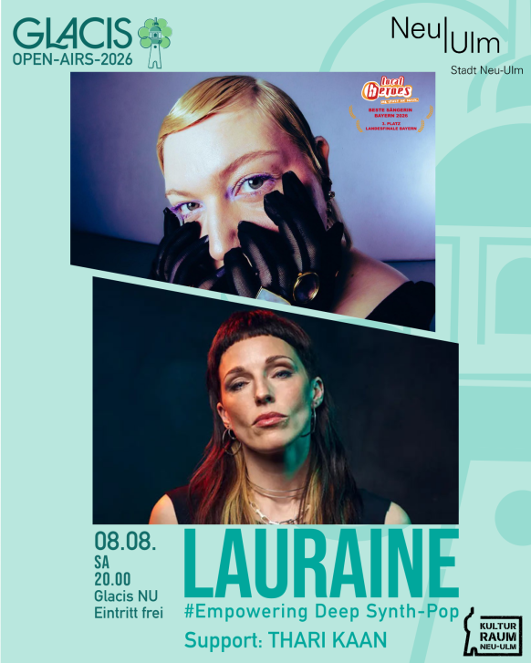 Banner Glacis Open-Airs 2026 - LAURAINE Sa, 08.08., 20 Uhr
