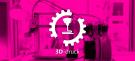 Bild mit einem 3D-Drucker und Wort und Bildmarke des Makerspace.