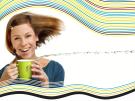 Inka Meyer mit Teetasse