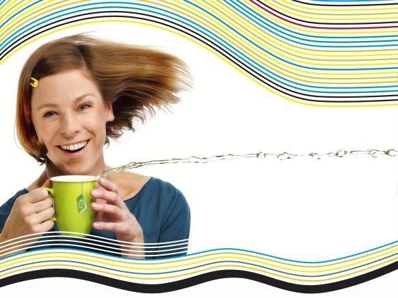 Inka Meyer mit Teetasse