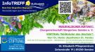 InfoTREFF St. Elisabeth. Veranstaltungen zum Thema Demenz. Beachten, Begreifen, Begegnen. Bild Kräuter. Bild Senioren in fröhlicher, kleiner Runde. QR-Code. Loge Deutsche Fernsehlotterie Stiftung. Musikalischer Auftakt: Chorgemeinschaft Sängertreu Senden. Vortrag 