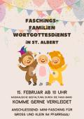 Einladung zum Faschings-Gottesdienst mit Mini-Fasching