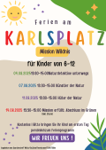 Die Termine für die Ferienaktion sind am 04.08., 07.08., 11.08., 14.08. von 13:30 - 15 Uhr