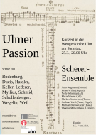 Bild der Veranstaltung Scherer-Ensemble: Ulmer Passion